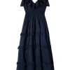 Trovata Birds of Paradis Lisboa Dress in Navy