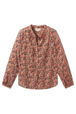 Trovata Birds of Paradis Aubree Blouse in Cranberry Ditsy