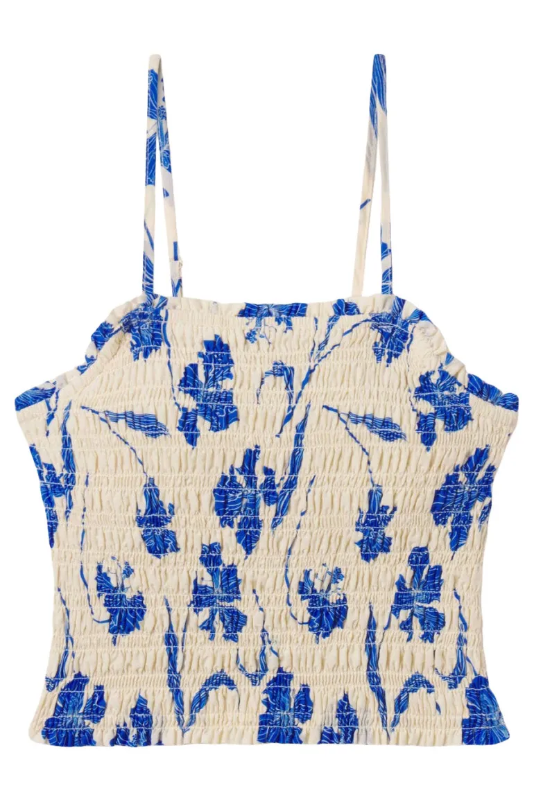 Trovata Birds of Paradis Summer Top in Blue Iris