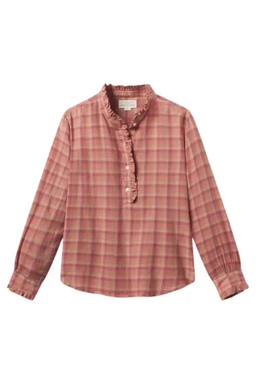 Trovata Birds of Paradis Breezy Blouse in Aragon Gingham