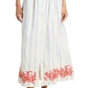 Trovata Birds of Paradis Lisette Skirt in Cerulean Stripe