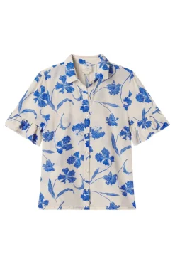 Trovata Birds of Paradis Lena Blouse in Blue Iris