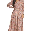 Trovata Birds of Paradis Eliot Dress in Vino Daisies