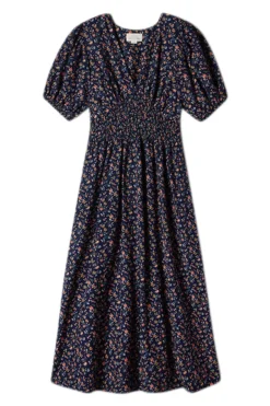Trovata Birds of Paradis Sonia Dress in Navy Rosette