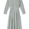 Trovata Birds of Paradis Emmelie Dress in Green Stripe