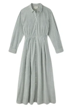 Trovata Birds of Paradis Emmelie Dress in Green Stripe