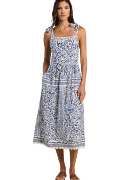 Trovata Birds of Paradis Alessia Dress in Hydra Border