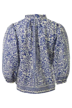 Trovata Birds of Paradis Orly Blouse in Hydra Border