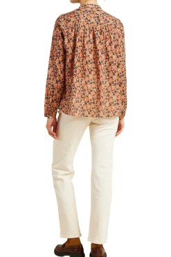 Trovata Birds of Paradis Aubree Blouse in Cranberry Ditsy