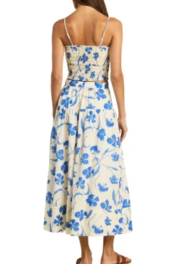 Trovata Birds of Paradis Summer Top in Blue Iris