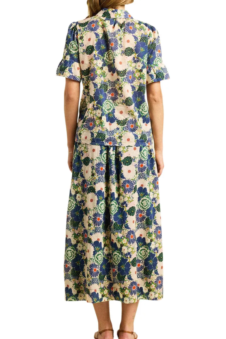 Trovata Birds of Paradis Lena Blouse in Medley Floral