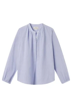 Trovata Birds of Paradise Aubree Blouse in Cornflower Stripe