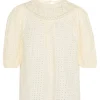 Ulla Johnson Amina Top in Ivory