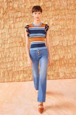 Ulla Johnson Cecile Top in Adriatic