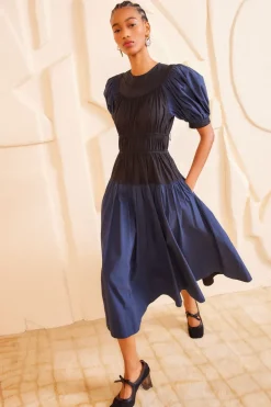 Ulla Johnson Marte Dress in Twilight Colorblock