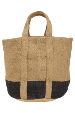 Velvet Dallas Basket Bag in Charcoal Natural