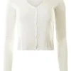 Velvet Drew Cardigan in White