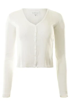 Velvet Drew Cardigan in White