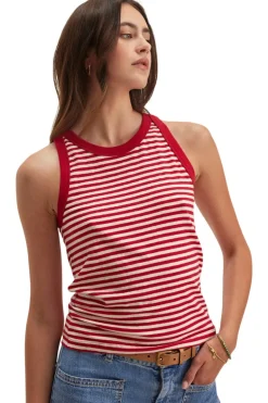 Velvet Lua Tank Top in Red