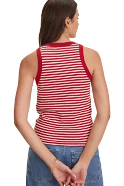 Velvet Lua Tank Top in Red