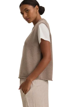 Velvet Paola Cotton Cashmere Sweater in Mink