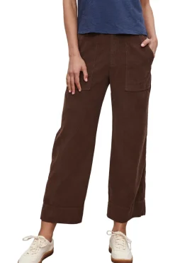 Velvet Vera Corduroy Wide Leg Trouser in Bark
