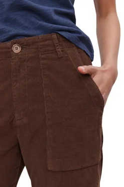 Velvet Vera Corduroy Wide Leg Trouser in Bark