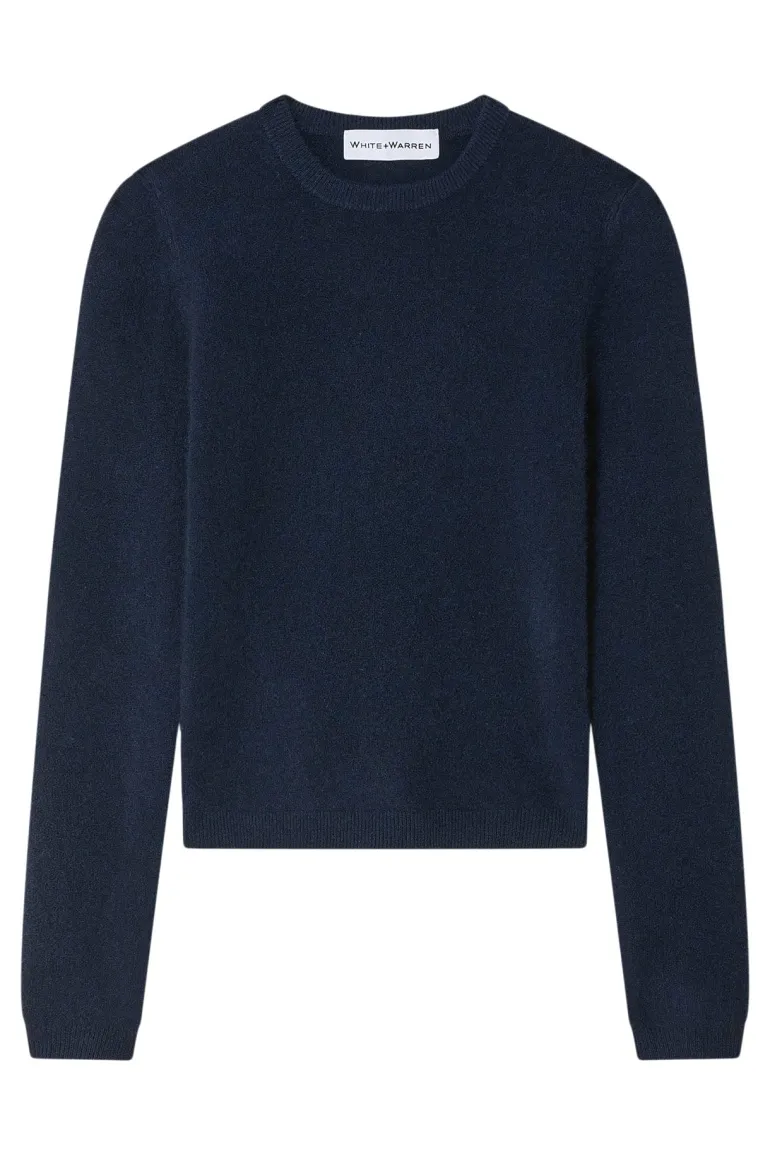 White & Warren Cashmere Slim Crewneck