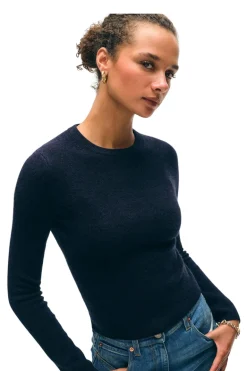 White & Warren Cashmere Slim Crewneck