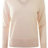 White & Warren Cashmere V-neck Sweater