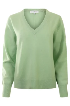 White & Warren Cashmere V-neck Sweater