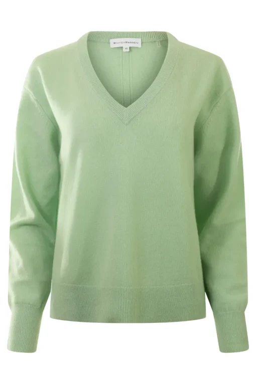 White & Warren Cashmere V-neck Sweater