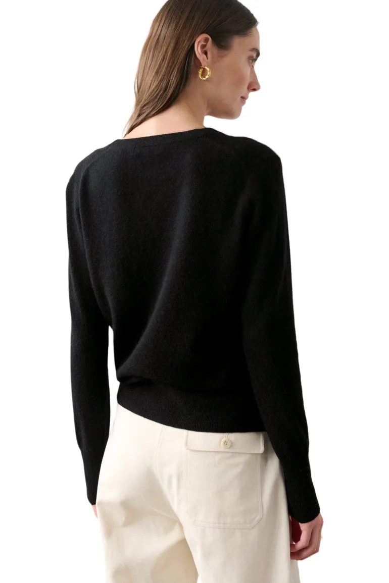 White & Warren Cashmere V-neck Sweater