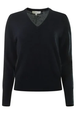 White & Warren Cashmere V-neck Sweater