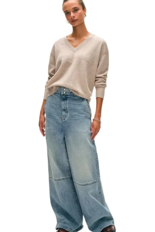 White & Warren Cashmere V-neck Sweater