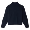 White & Warren Cashmere Waffle Standneck