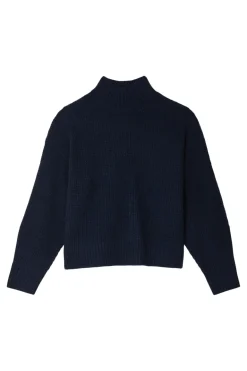 White & Warren Cashmere Waffle Standneck