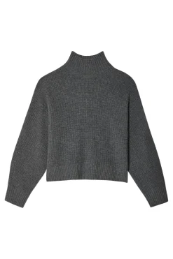 White & Warren Cashmere Waffle Standneck