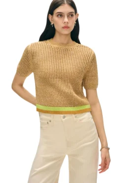 White & Warren Organic Cotton Mesh T-Shirt