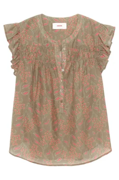 Xirena Bria Top in Olive Coral