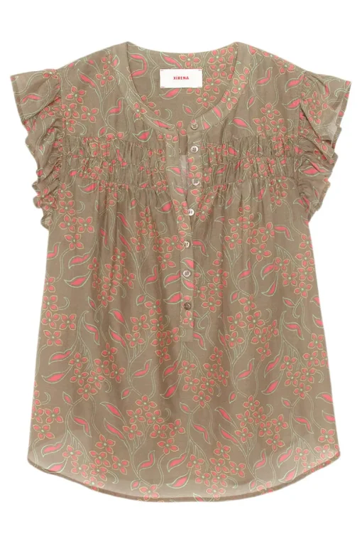 Xirena Bria Top in Olive Coral