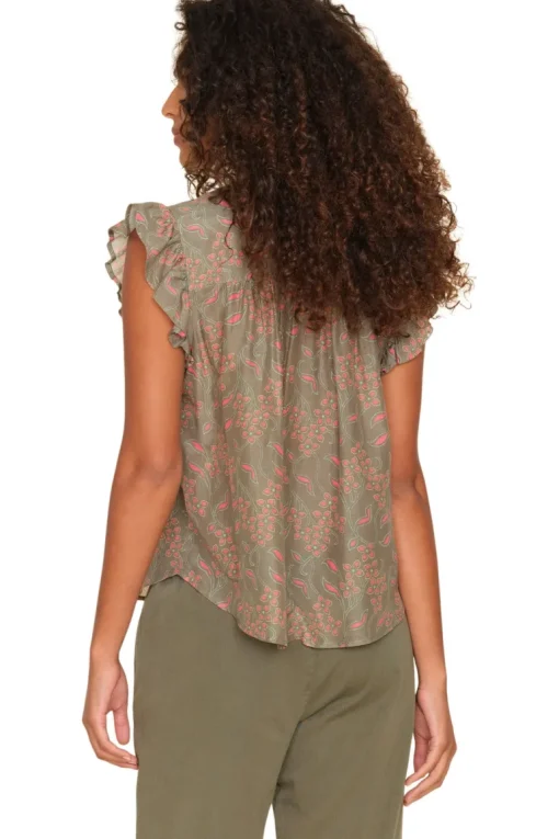 Xirena Bria Top in Olive Coral