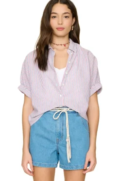 Xirena Teddy Shirt in Firework Stripe
