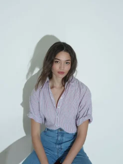 Xirena Teddy Shirt in Firework Stripe