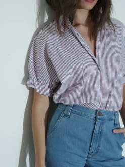 Xirena Teddy Shirt in Firework Stripe