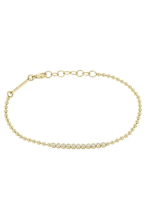 Zoe Chicco Bezel Set Tennis Bracelet in Yellow Gold