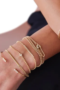 Zoe Chicco Bezel Set Tennis Bracelet in Yellow Gold