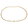 Zoe Chicco Floating Diamond Bracelet in Yellow Gold