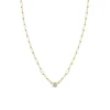 Zoe Chicco 14k Floating Diamond Small Paperclip Chain Necklace in Yellow Gold
