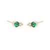 Zoe Chicco 14K Mixed Emerald and Diamond Prong Studs